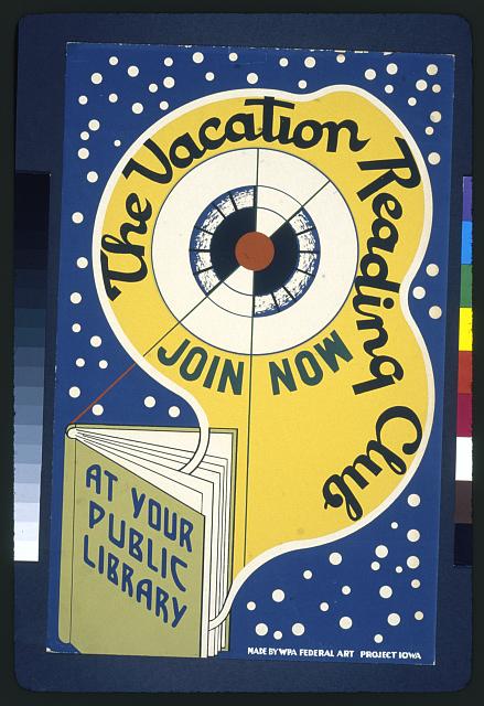 The Vacation Reading Club - Join Now at Your Public Library Vintage Poster in 1939 Style